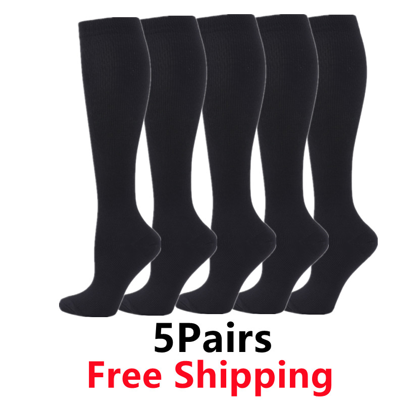Compression Sock Medical - 5 Paare/Packung Kompressionssocken Männer Laufen Sport