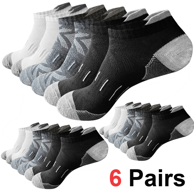 Ankle Sock Low Cut - 6 Paar niedrig geschnittene, gepolsterte Sport-Knöchelsocken,