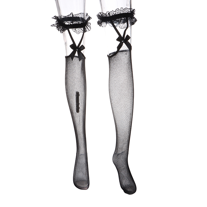1 Paar sexy Netzstrümpfe, ober – Knee High Sock Women Bewertung und Preis